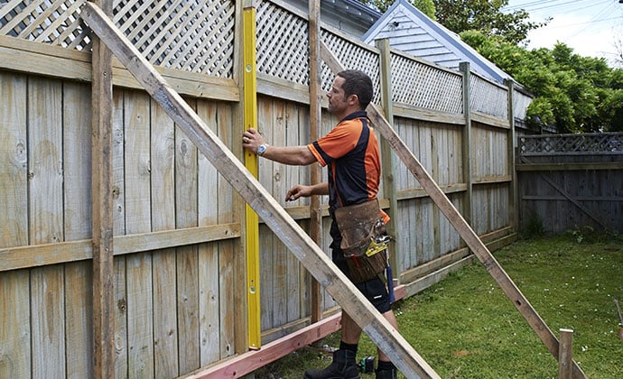 How to fix a leaning fence