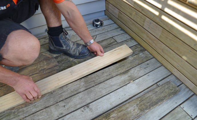 How to replace damaged or rotten decking boards