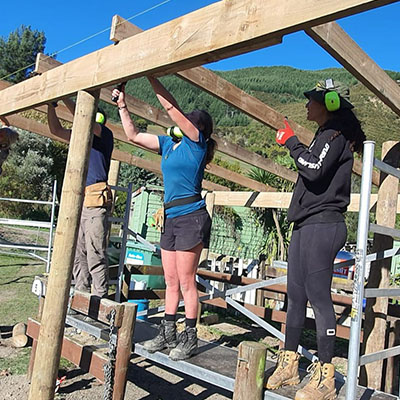 New sheltered saddling pens for Whakatu Riding for Disabled