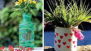 Can or Jar Flower Vase