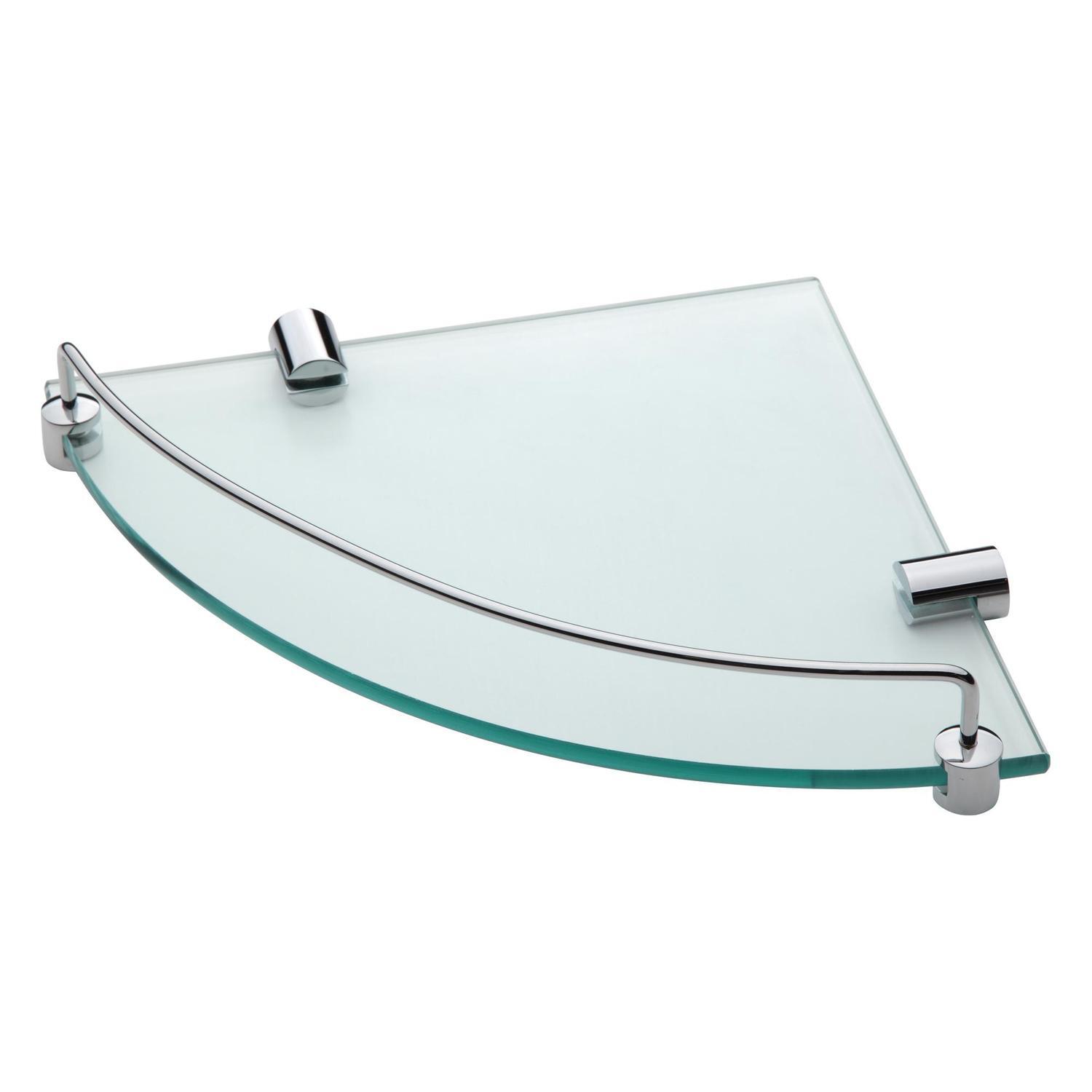 Corner Glass Shelf Round Brackets Fixed Bathroom Hardware