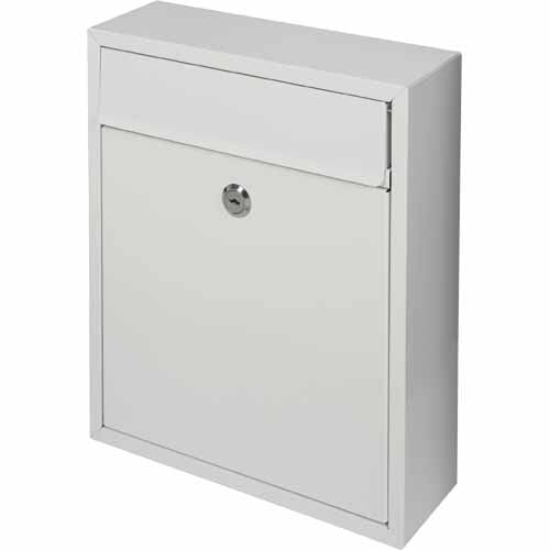 Mail Boss | Richmond Metal Letterbox H: 310mm, W: 260mm, D: 90mm White ...