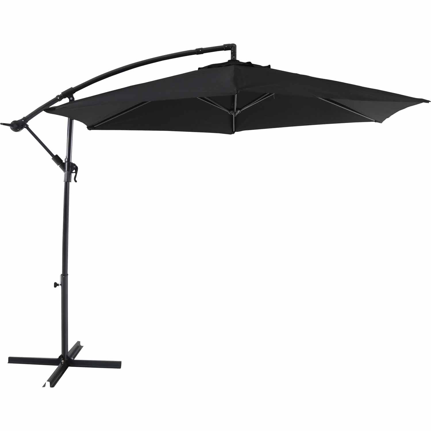 Nouveau Cantilever Umbrella Alloy & Steel Frame 3m Black Mitre10