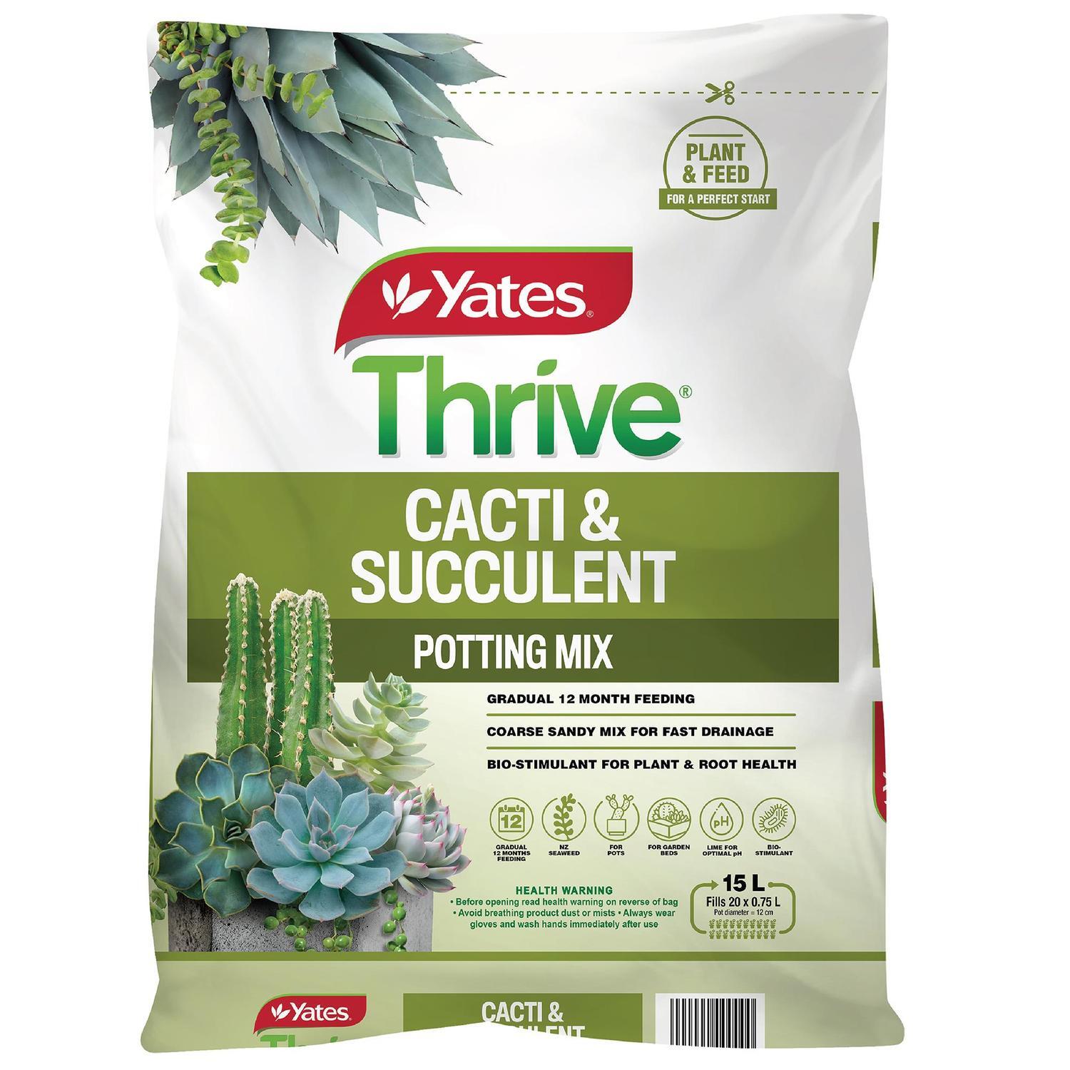 Yates Thrive Potting Mix Cacti & Succulent 15 litre. Mitre10