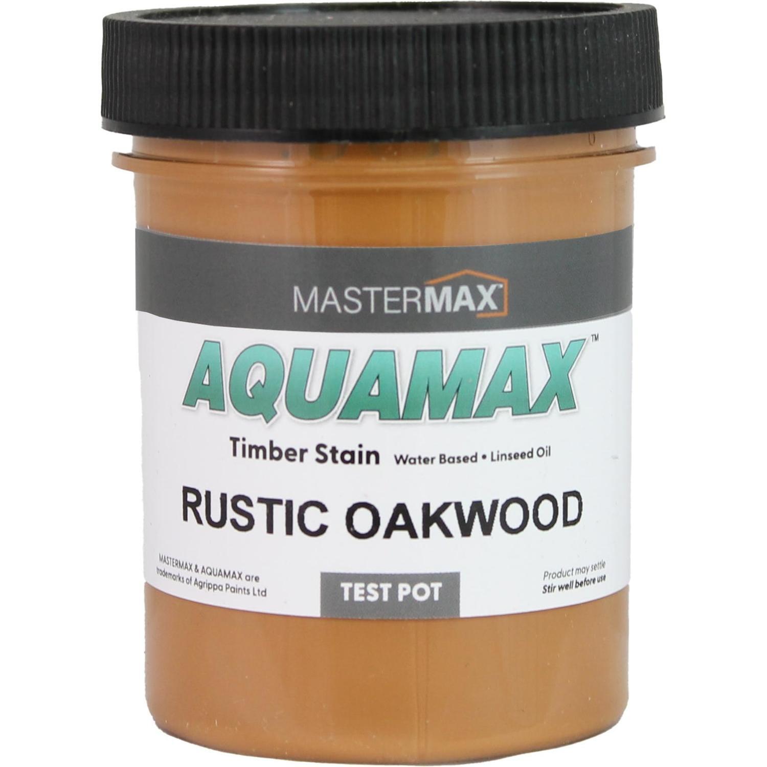 AQUAMAX Water Based Linseed Oil Timber Stain 125ml Rustic Oakwood