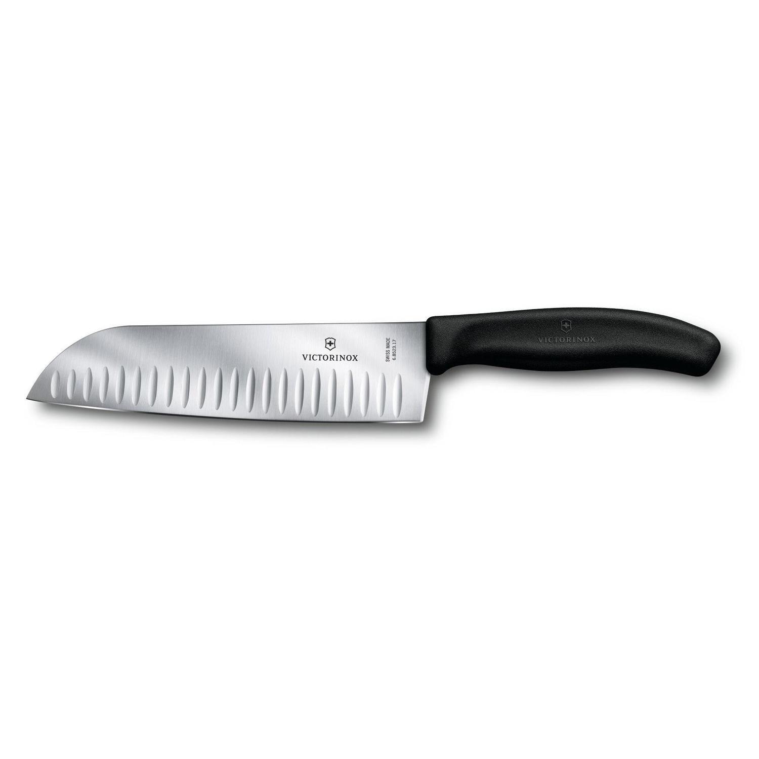 Victorinox Santoku Knife 170mm Blade Black Handle Mitre10