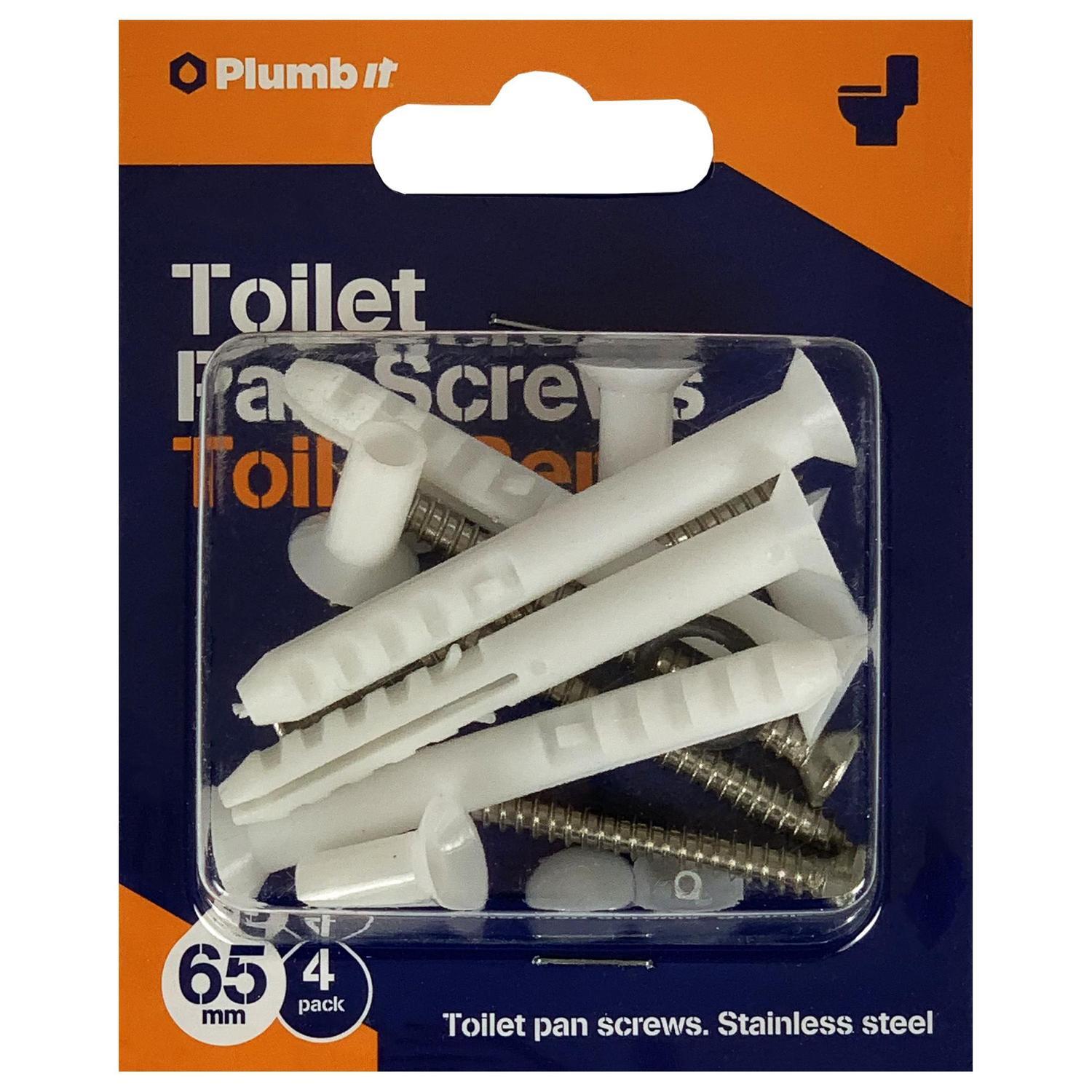 Plumb It | Toilet Pan Screws 65mm Stainless Steel | Mitre10