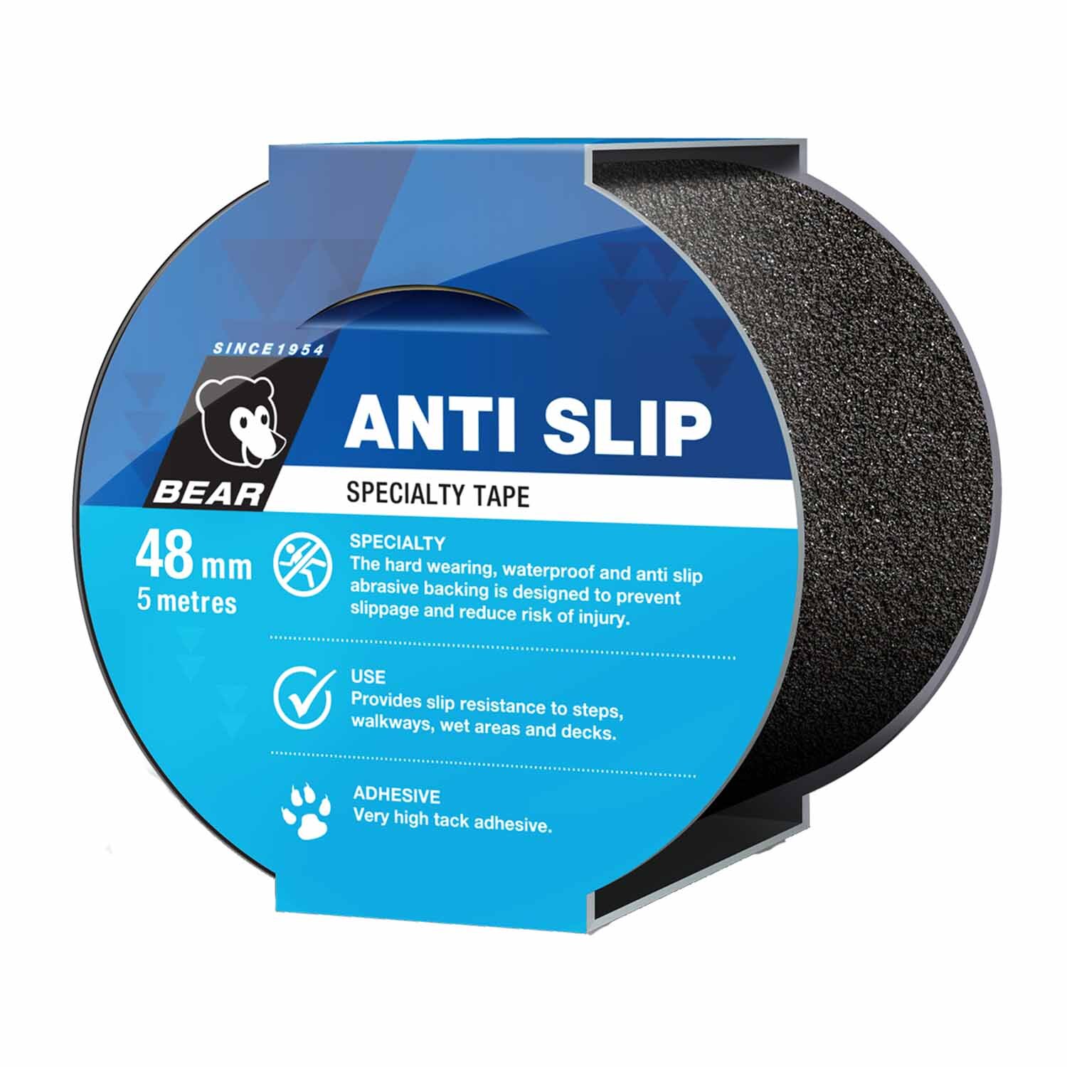 Norton | Bear Waterproof Anti-Slip Tape 48mm x 5m Black | Mitre10