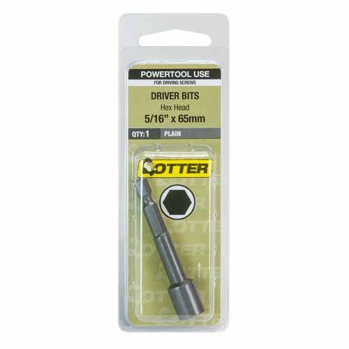 Otter | Hex Head Driver Bit 5/16inch x 65mm | Mitre10