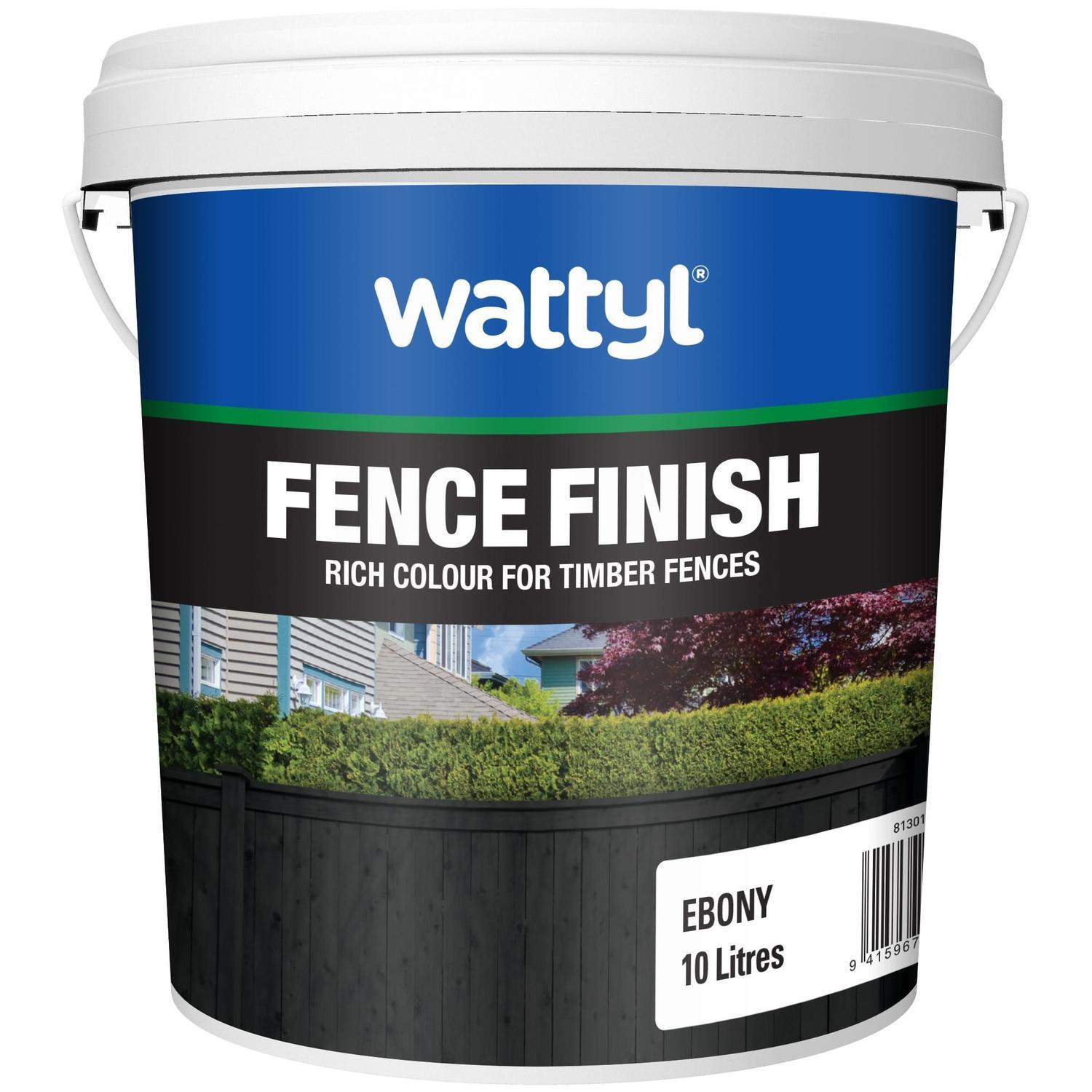 Wattyl Fence Finish Paint 10 Litre Ebony Mitre10
