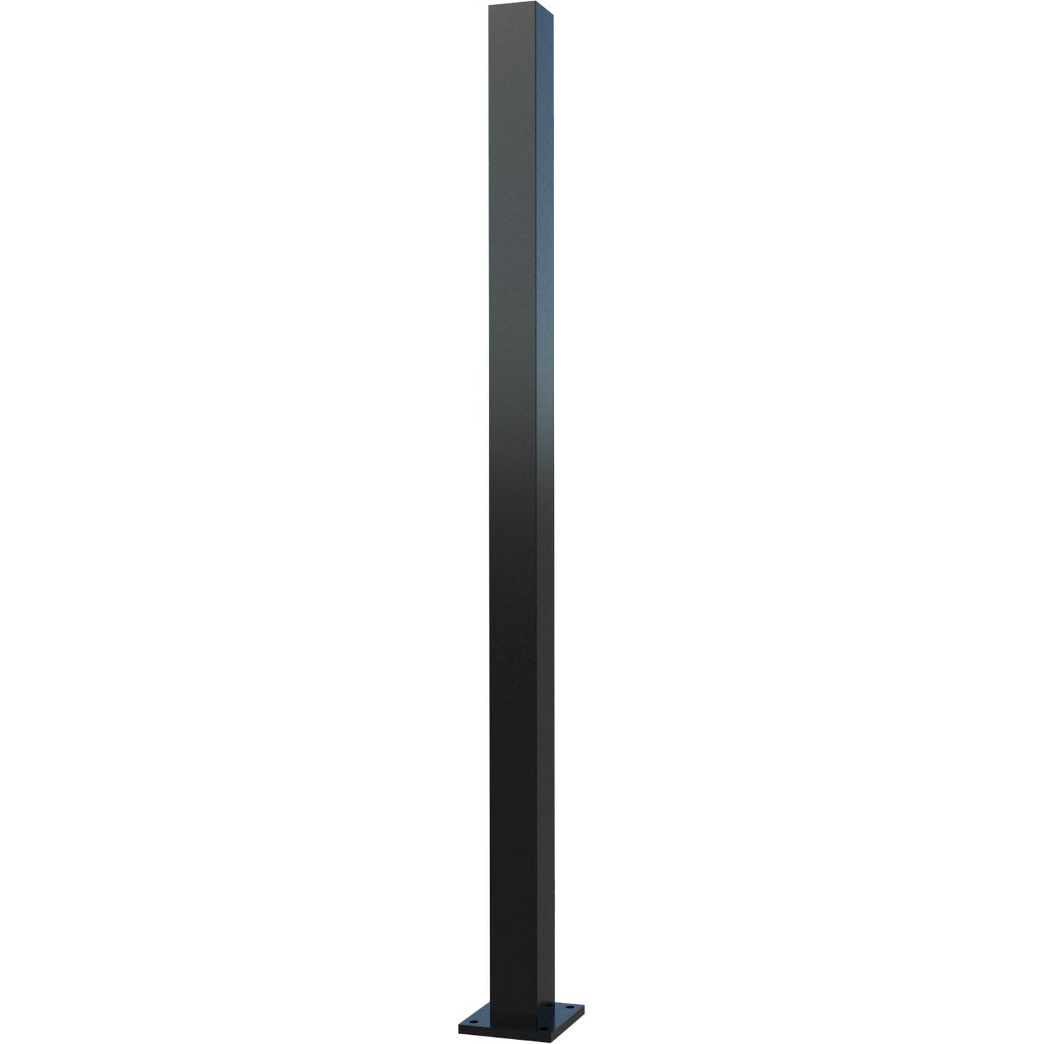 Fentec | Flanged Post Aluminium 65 x 65 x 1300mm Black | Mitre10