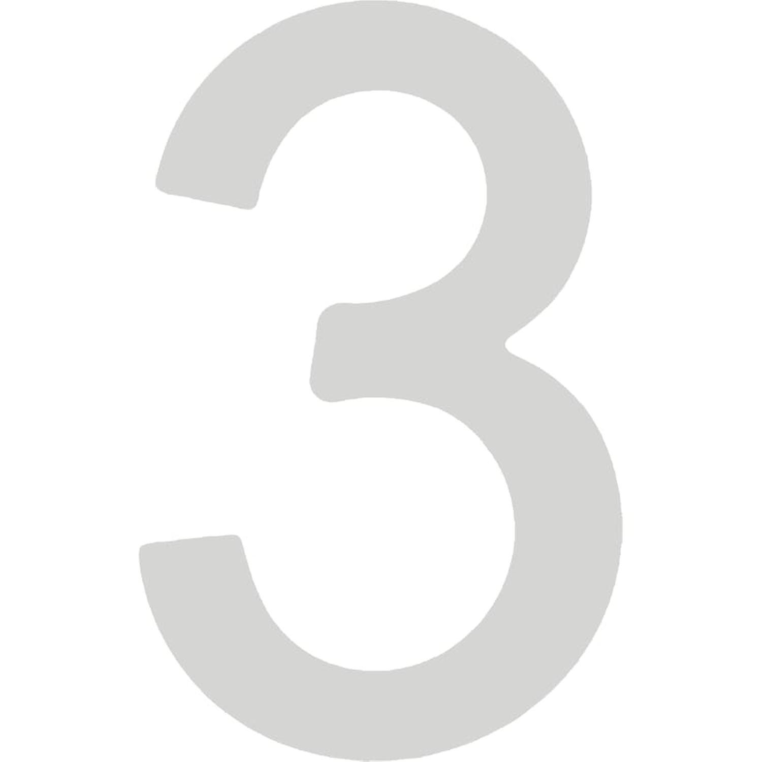 Elements Hardware House Number 76mm White Mitre10