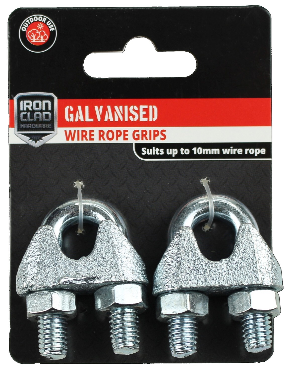 Wire Rope Grips 10mm Galvanised Chain, Cable & Rope Accessories