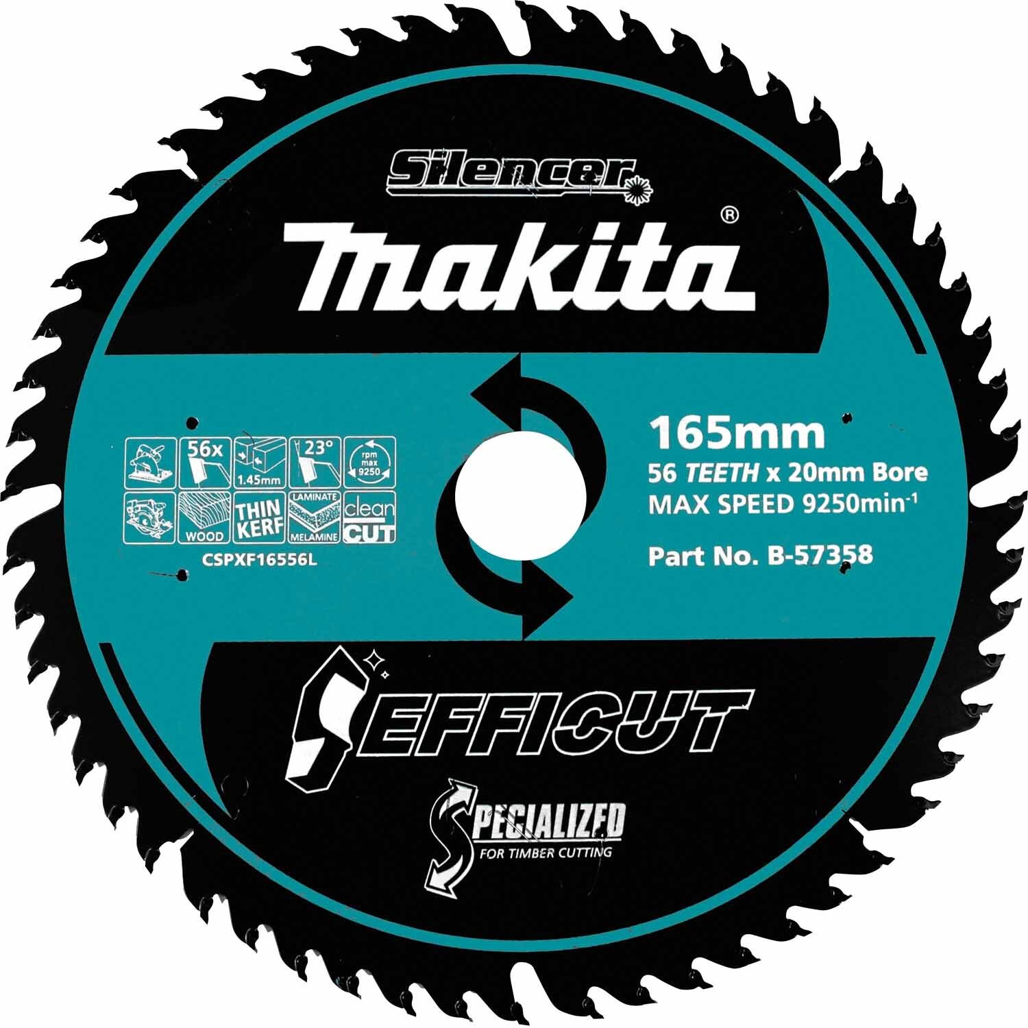 Makita 165mm online metal cutting blade