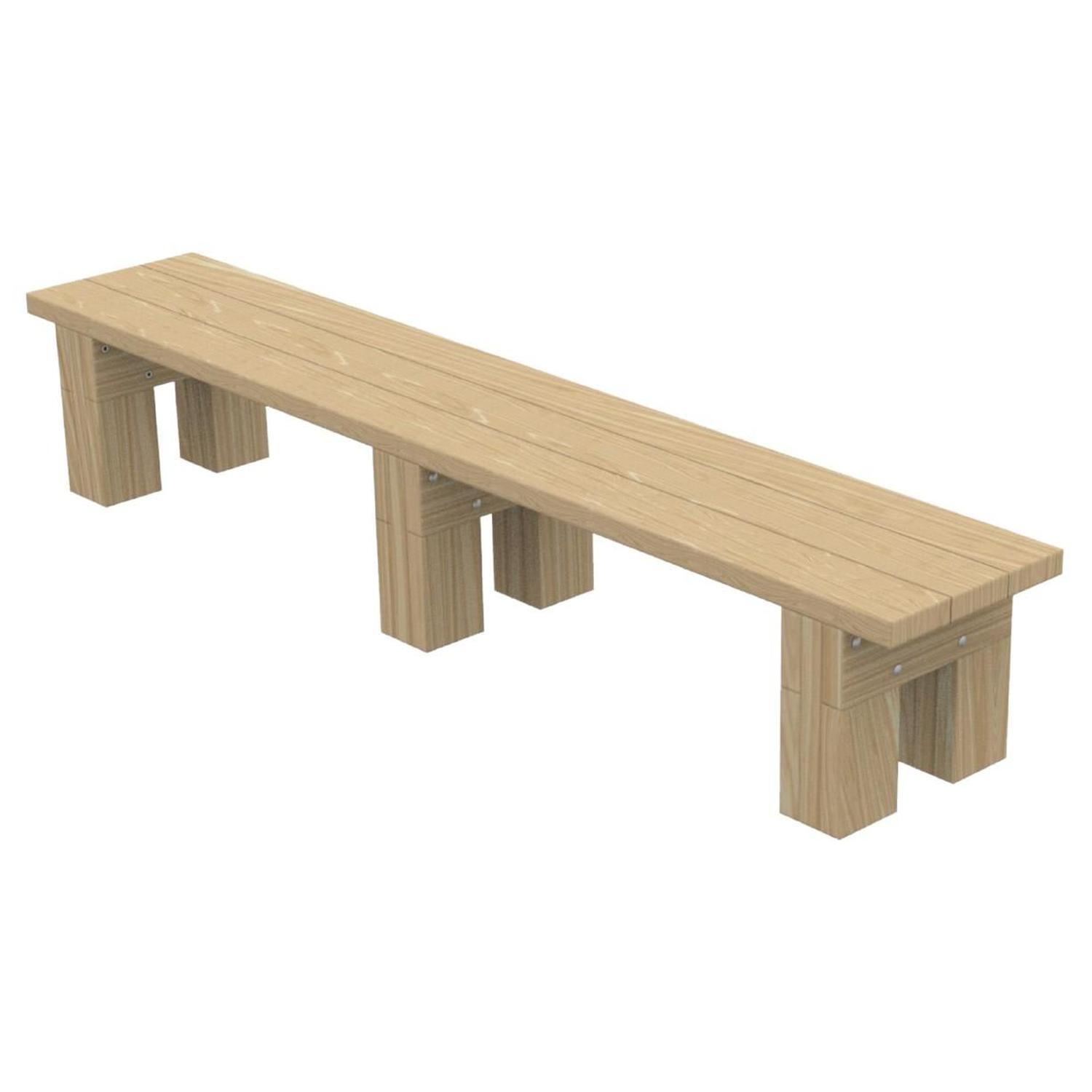 GENIA OUTDOOR Outdoor Bench Seat Natural Pine Kitset. L 2400, W 420