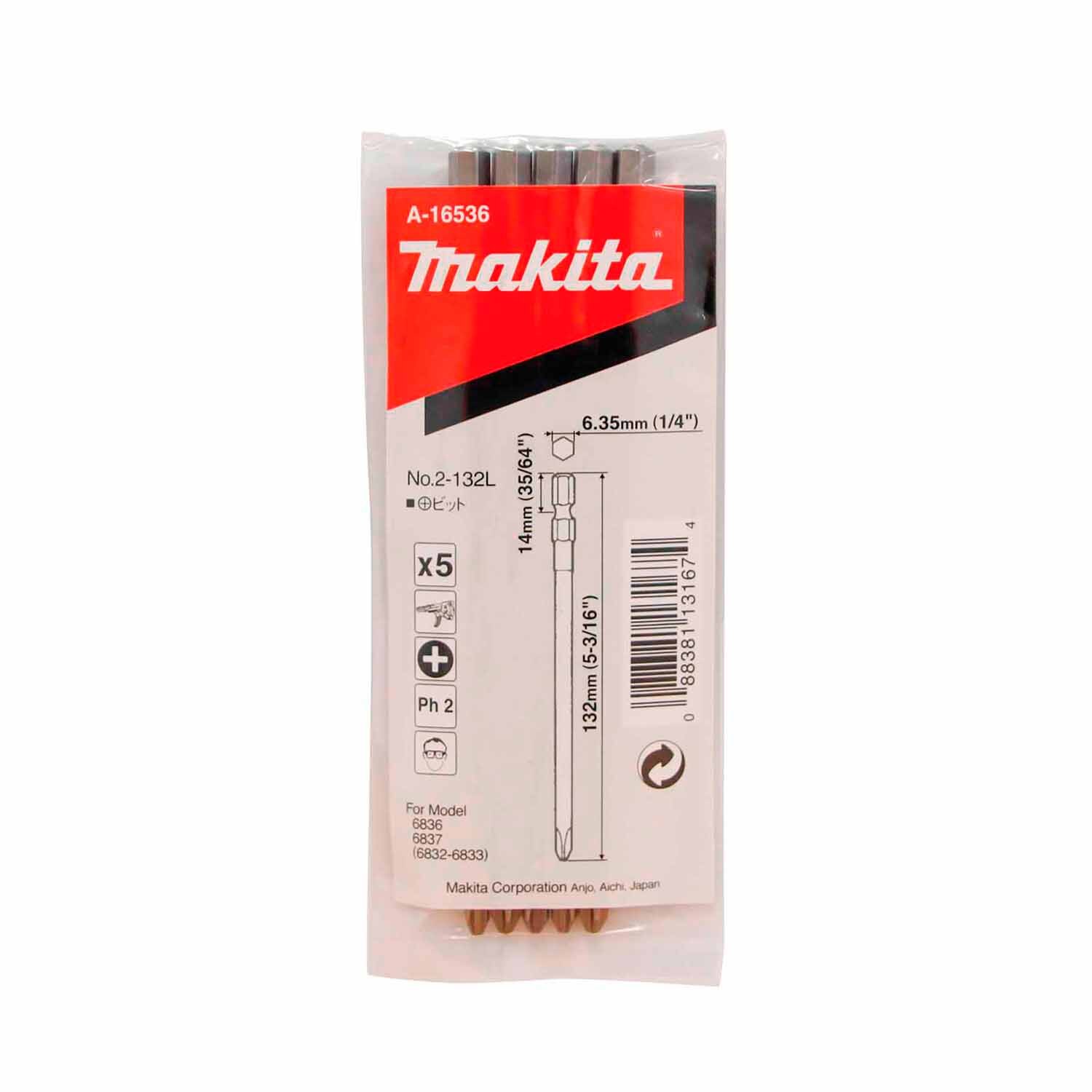 Makita Screwdriver Bit 132mm Silver Mitre10