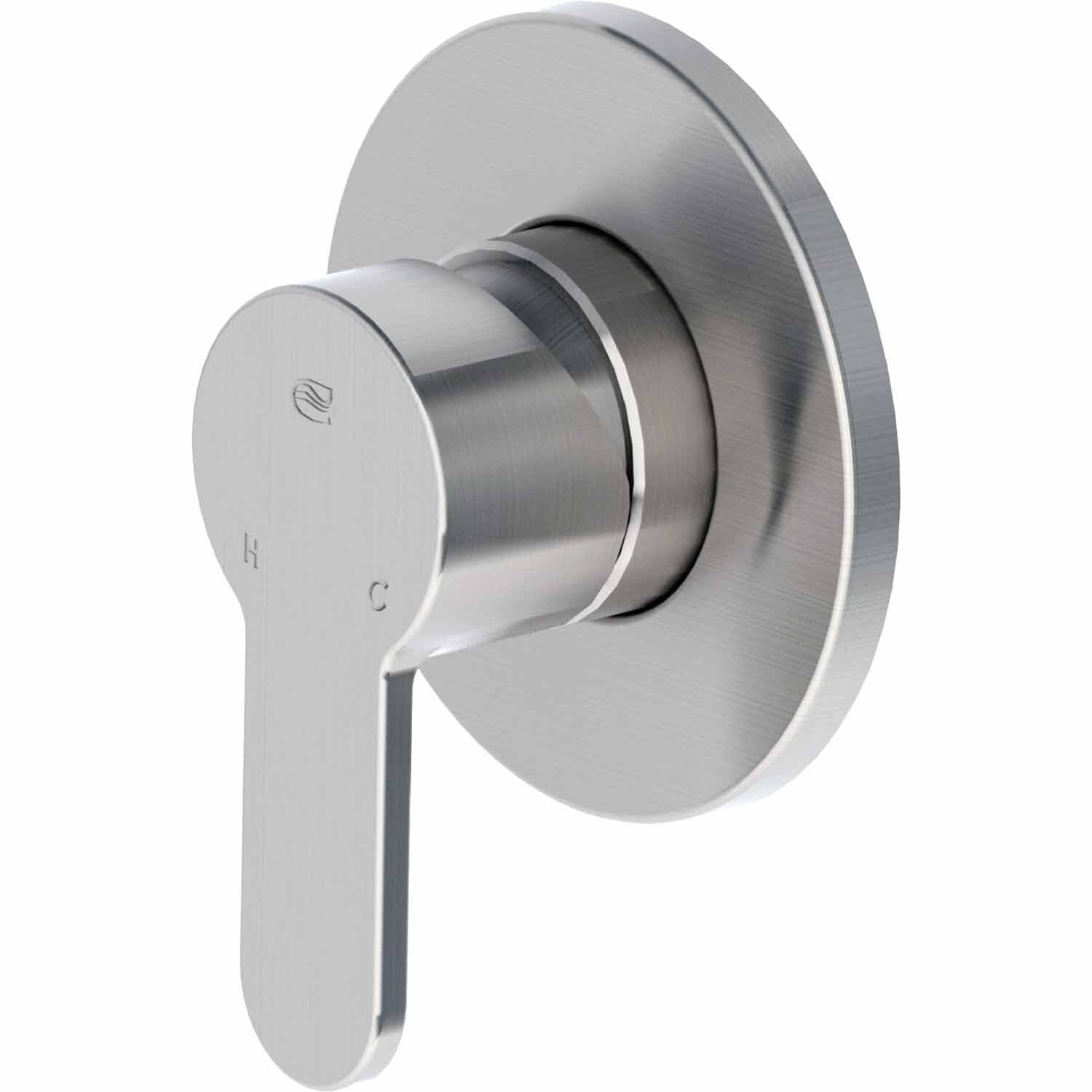 Greens Tapware Volt FloBOOST Shower Mixer Brushed Nickel Mitre10