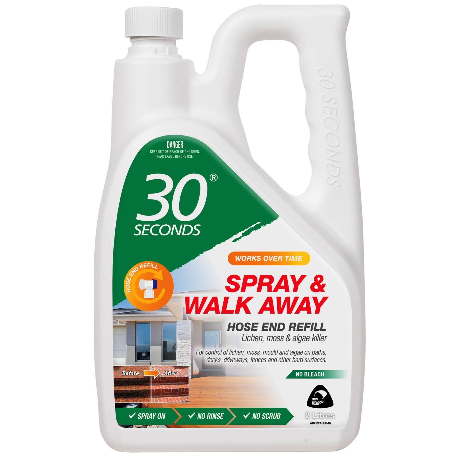 30 Seconds Spray & Walk Away Hose End Refill 2 Litre Mitre10
