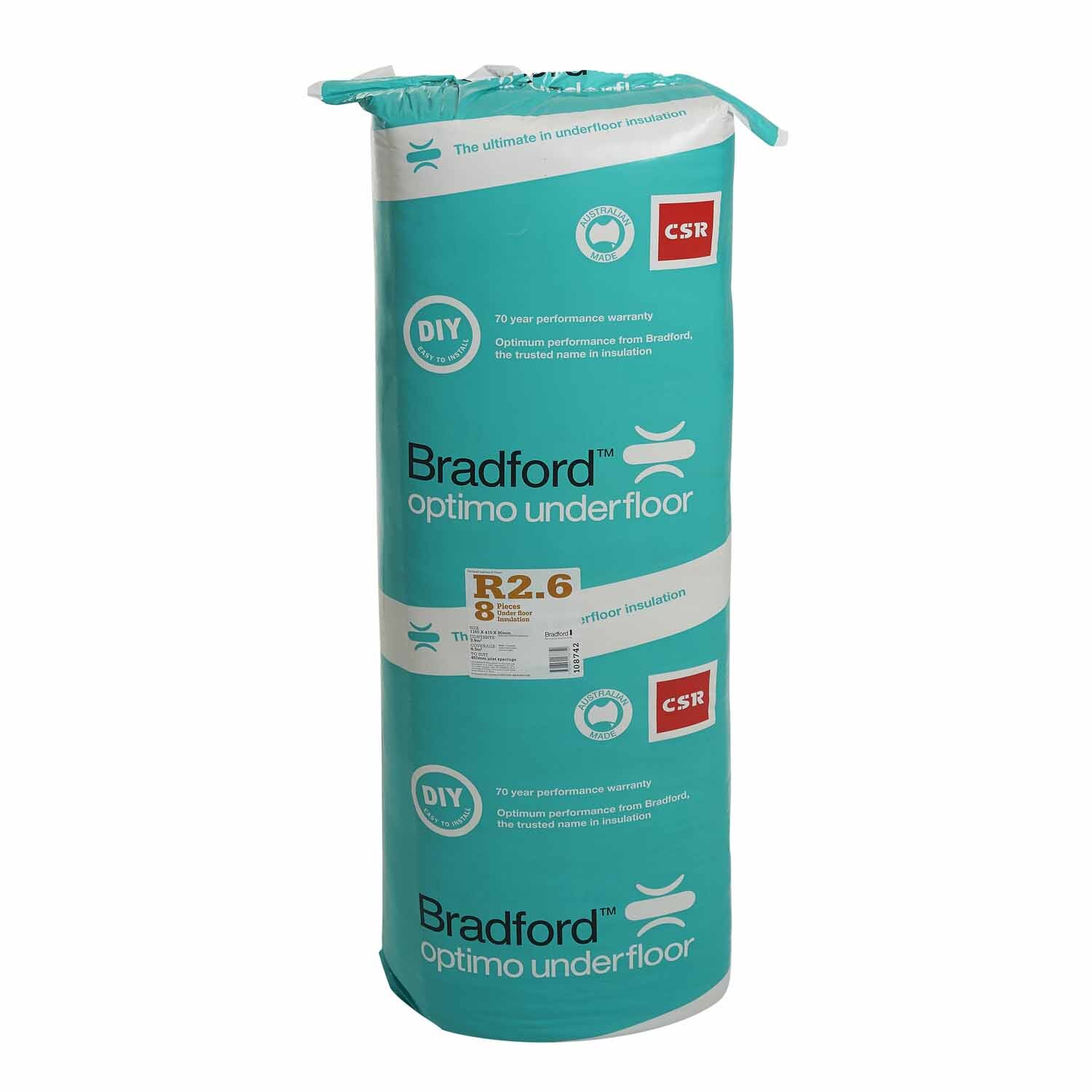 Bradford Optimo Underfloor Insulation R2.6 3.8m2 Mitre10