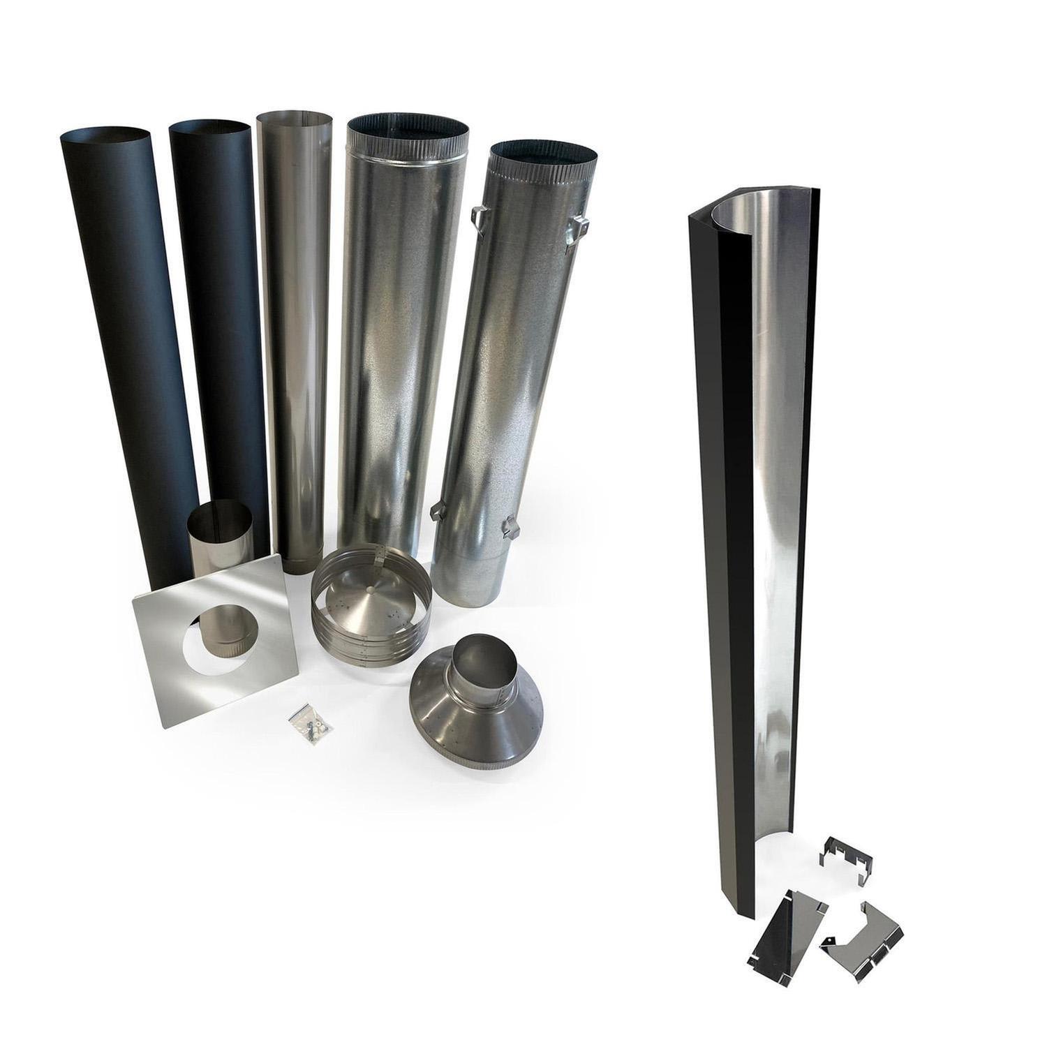 Standard Freestanding Flue Kit & Double Shield Mitre10
