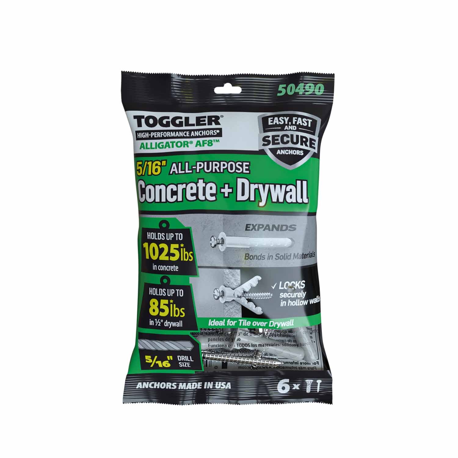 Toggler, All-Purpose Anchors 8mm