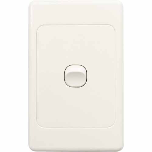 Number 8 | Single Vertical Light Switch White | Mitre10