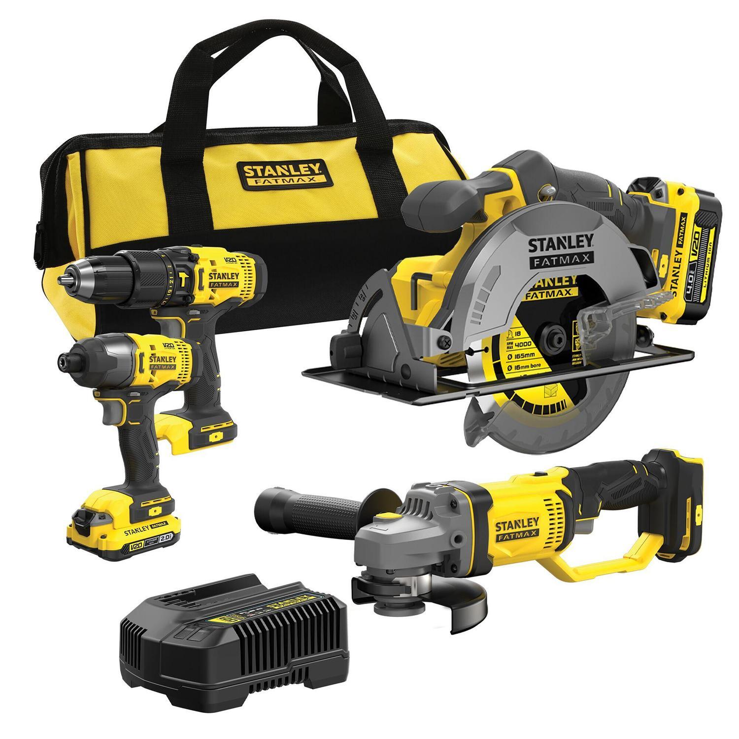 Stanley Fatmax | V20 Cordless Tool Combo Kit 4 Piece 18 Volt, 4Ah/2Ah ...