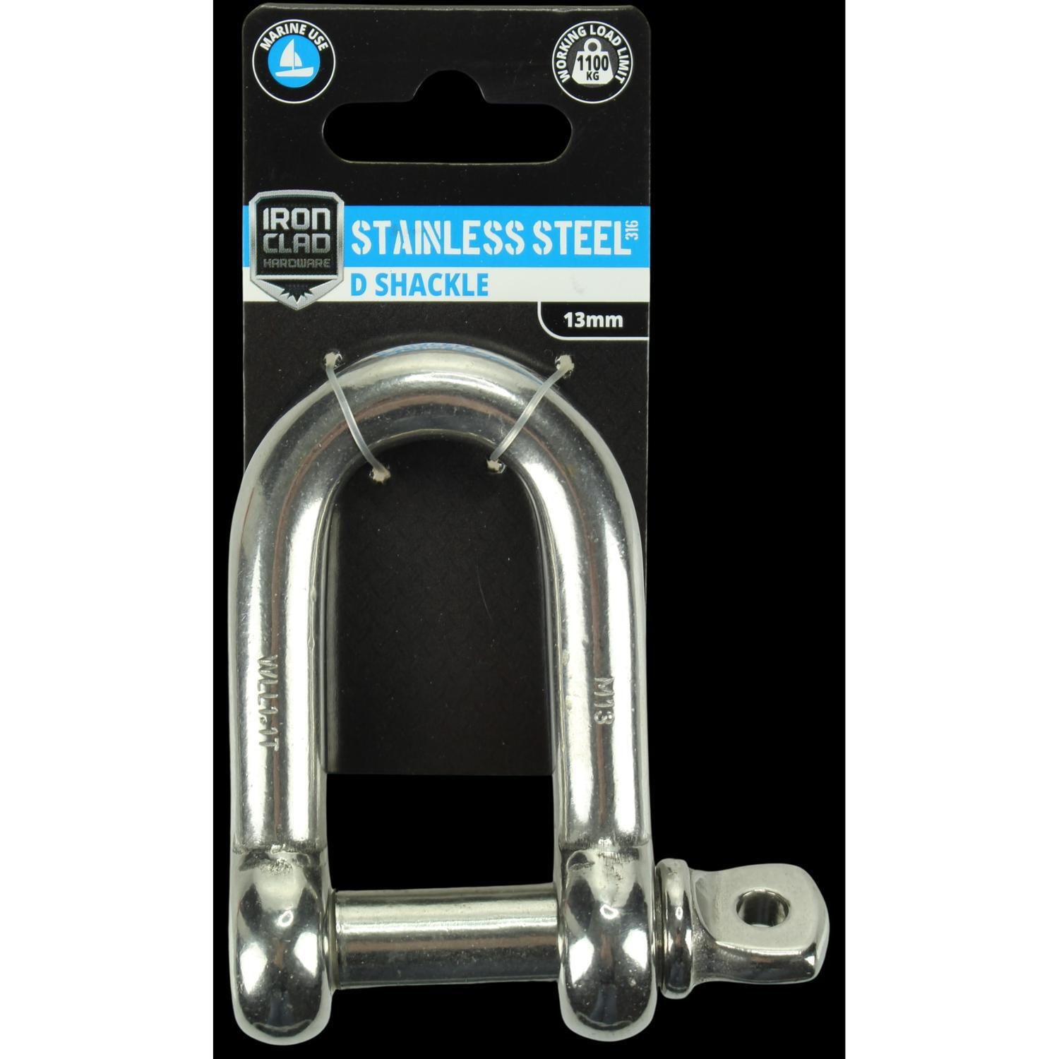 D Shackle 13mm Stainless Steel 316 Turnbuckles