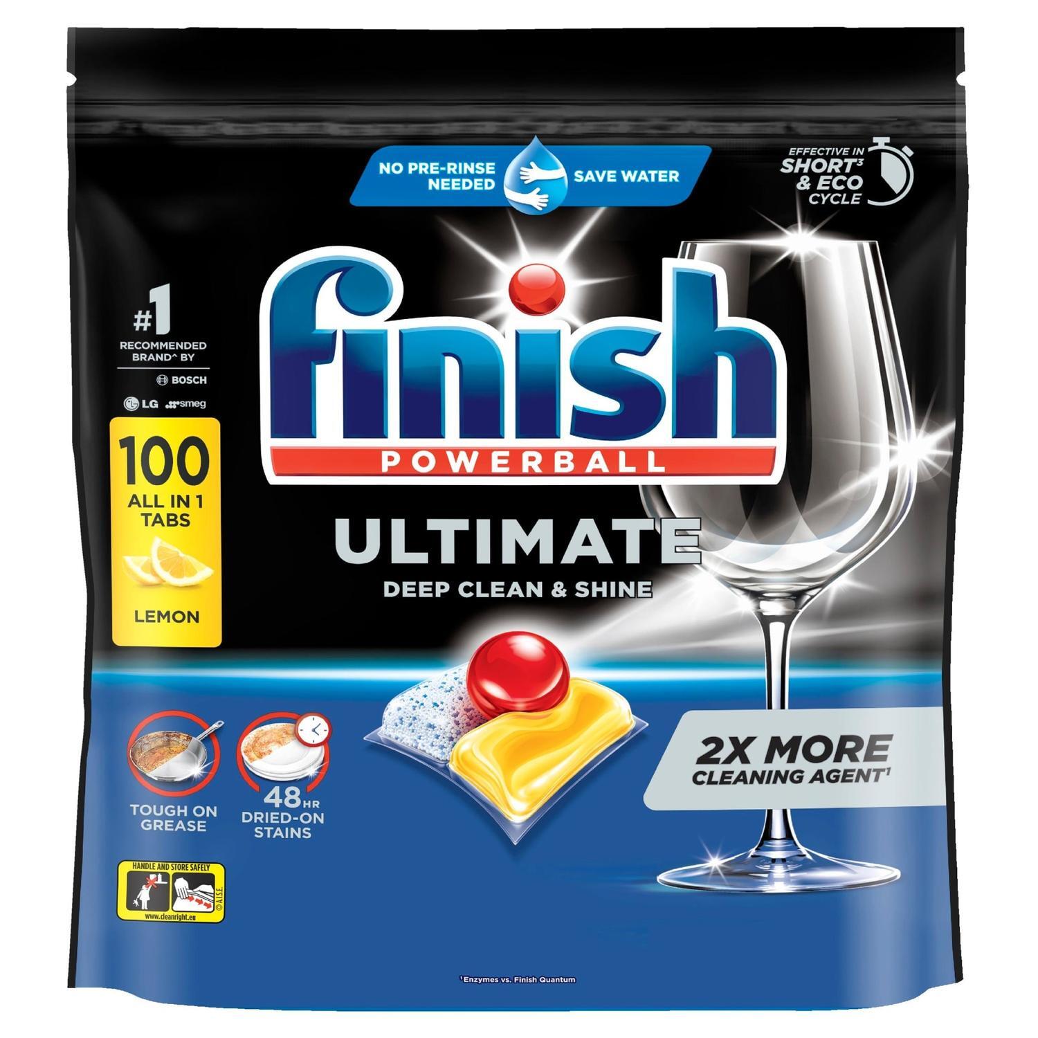 Finish Quantum Ultimate Pro 100 Pack Kitchen Cleaning Chemicals