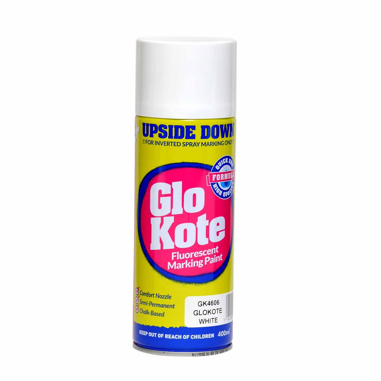 Glokote Upside Down Marking Spray Paint 400 ml White 400ml