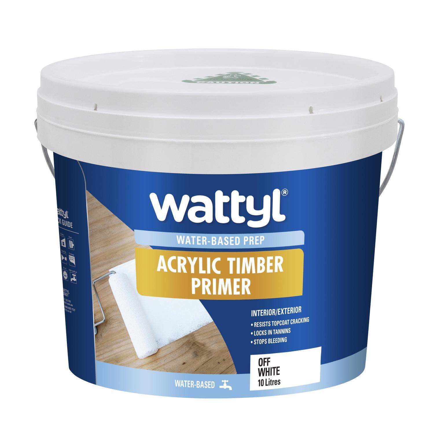 Wattyl WaterBased Prep Acrylic Timber Primer 10 litre Off White