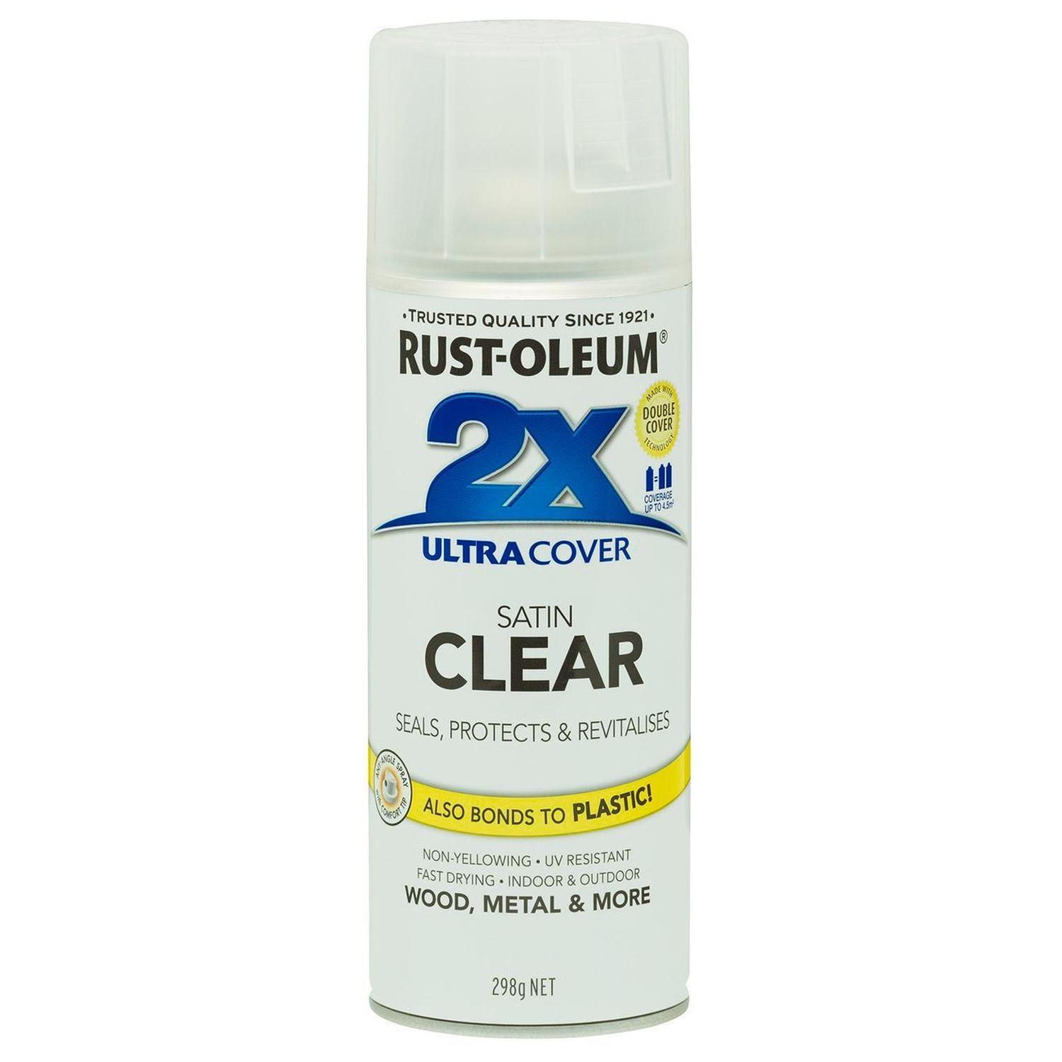 Rust-Oleum | 2X Satin Clear Top Coat 340g Clear | Mitre10