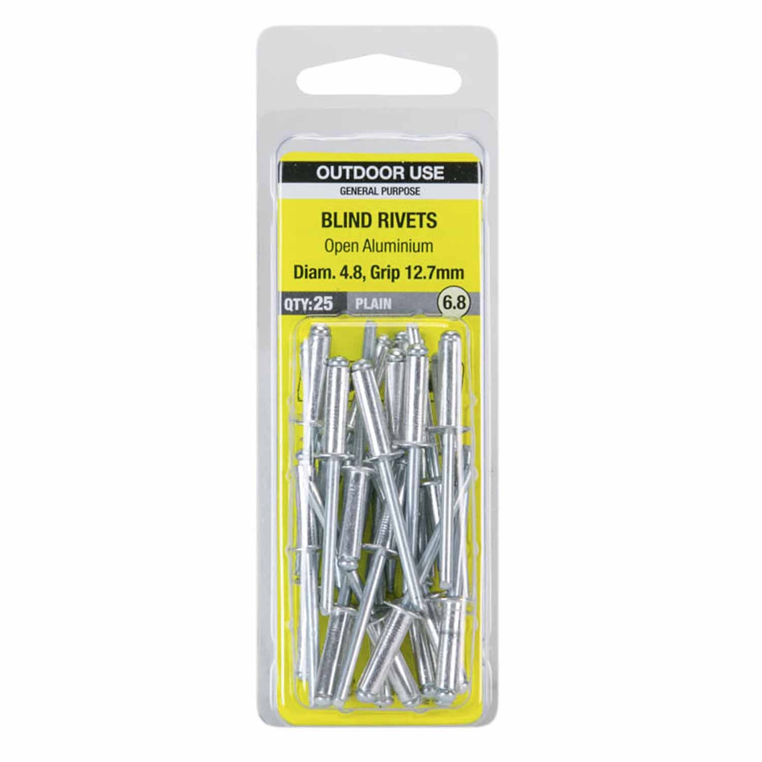 Otter Blind Rivets 6.8 Pack of 25 Aluminium Mitre10