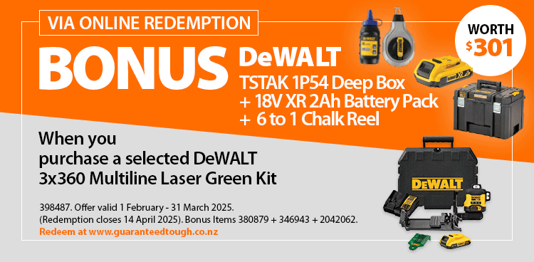  DeWALT REDEMPTION Massive Tool Mania ends 31 March 2025 