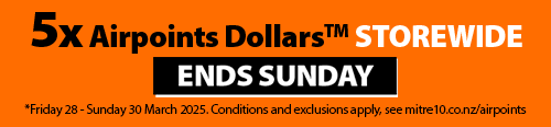 5x Airpoints Storewide Ends Sunday March 2025