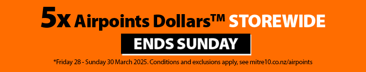 5x Airpoints Storewide Ends Sunday March 2025